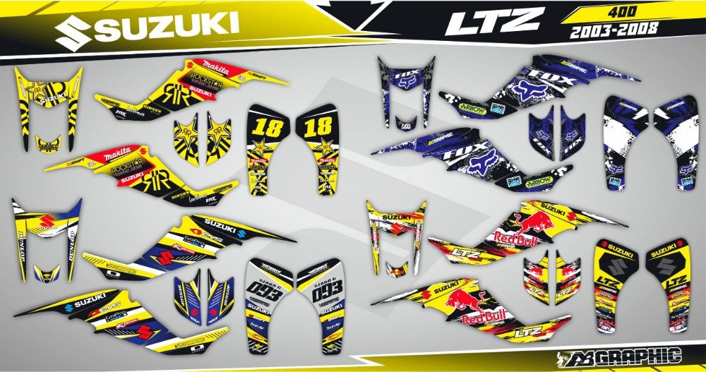 Наклейки Yamaha Honda Suzuki Can-Am Polaris Raptor Cf moto TRX LTZ LTR