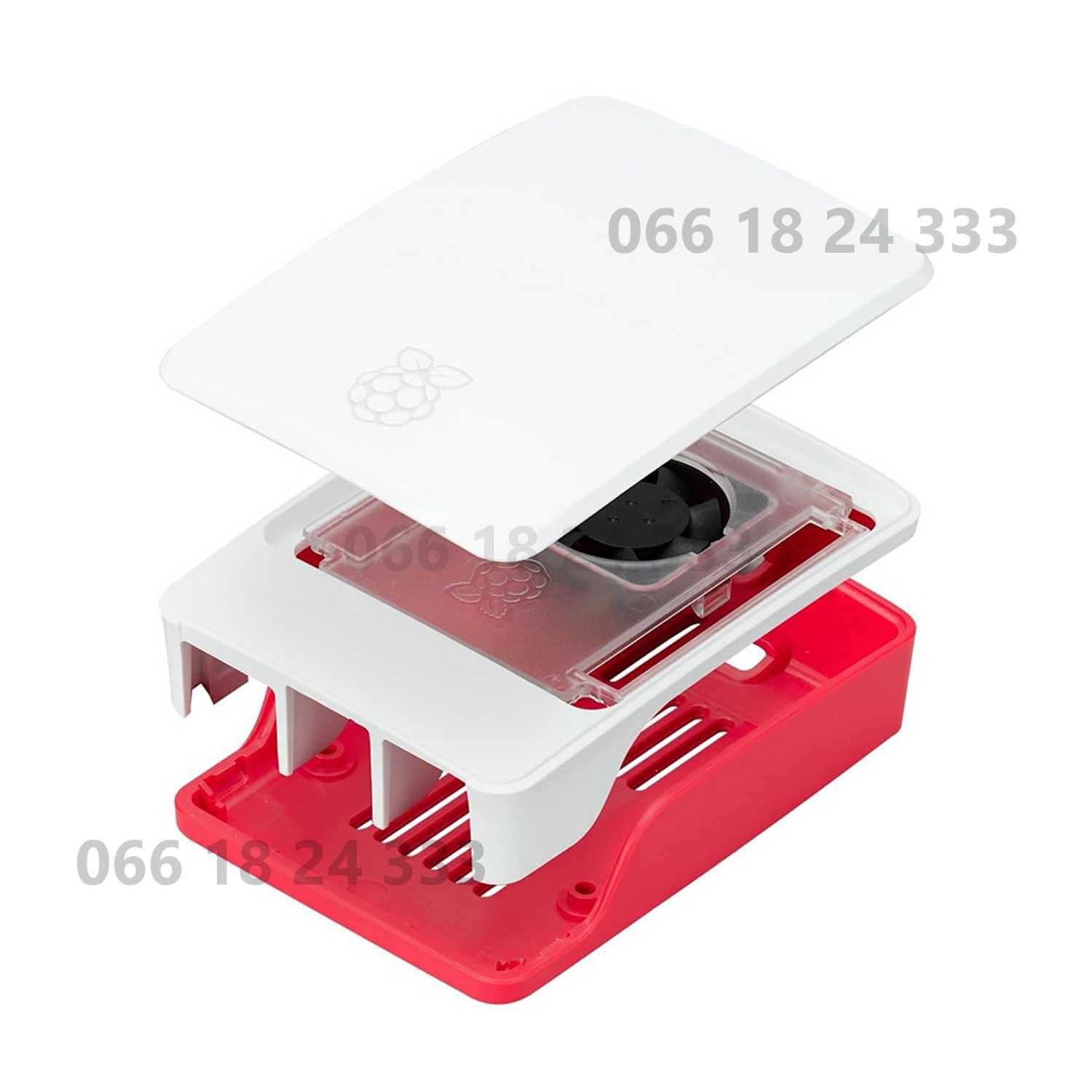 Raspberry Pi 5 оригінальні комплектуючі: корпус, кулер, блок живлення