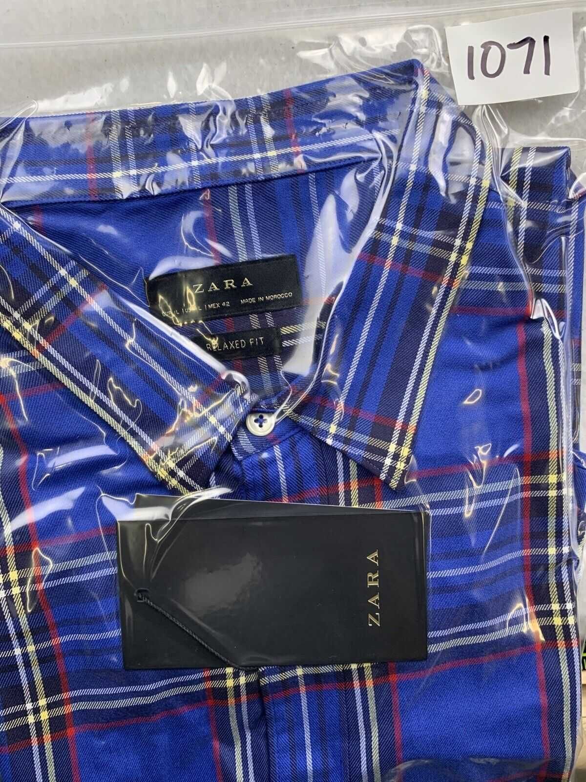 ZARA Новая мужская рубашка L XL 100% вискоза с бирками
