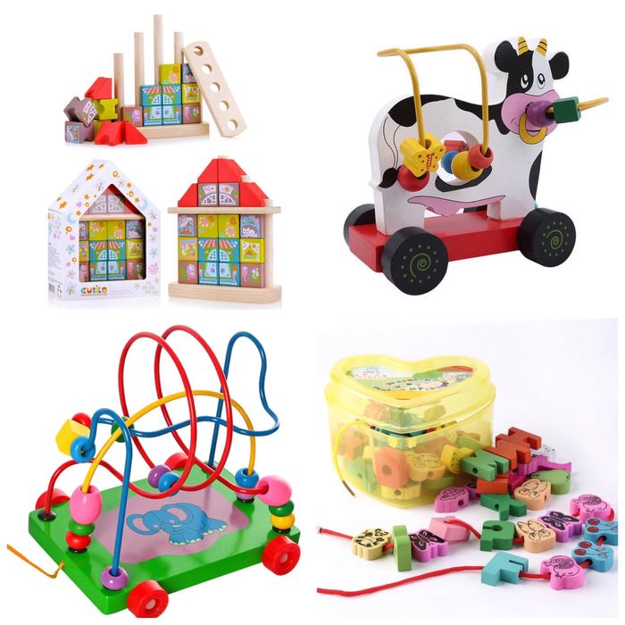 АКЦІЯ! ВЕЛИКИЙ НАБІР!! Дерев’яні розвиваючі іграшки!!