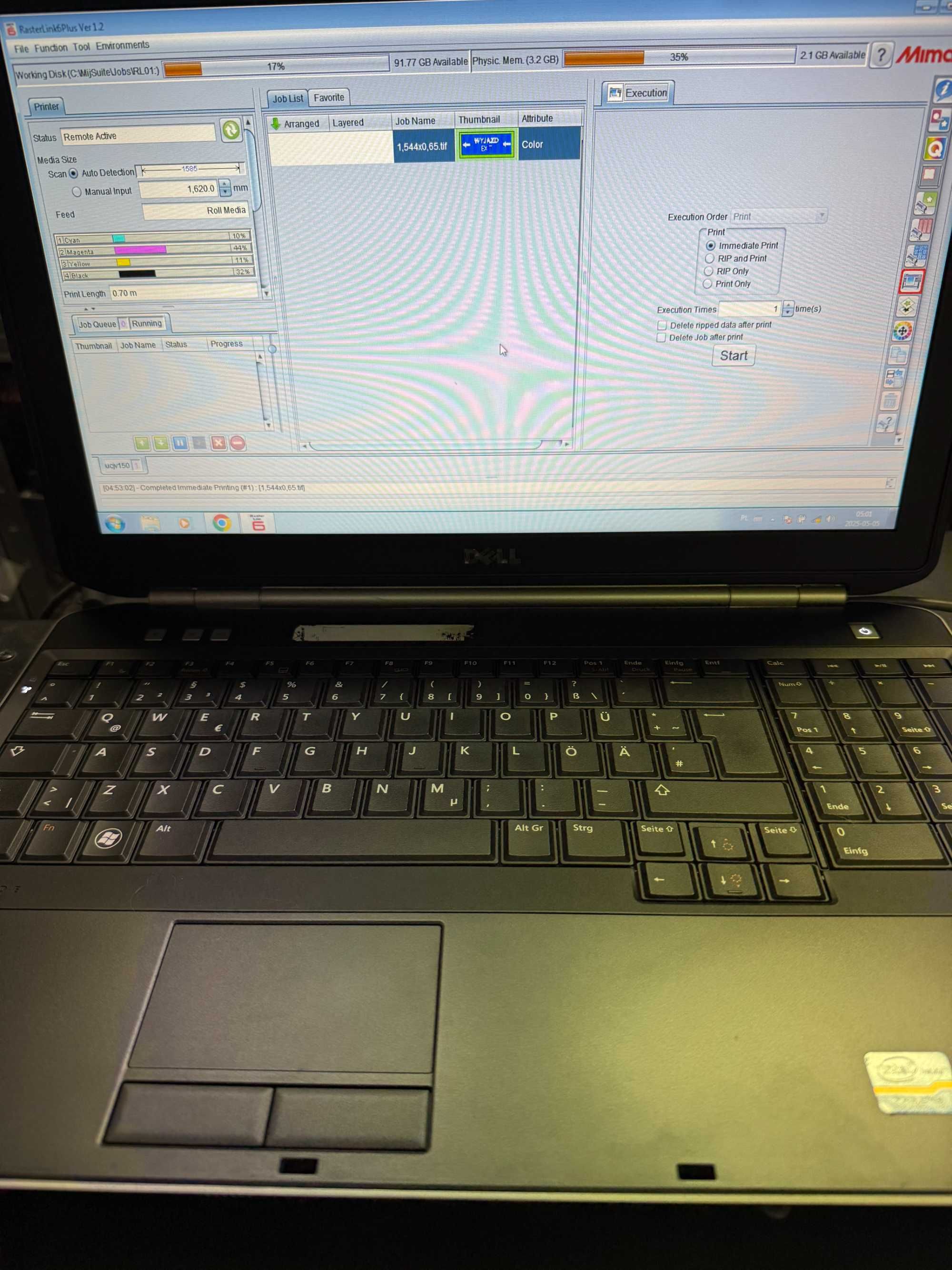 Ploter LED UV Mimaki UCJV150-160 drukująco tnący CMYK