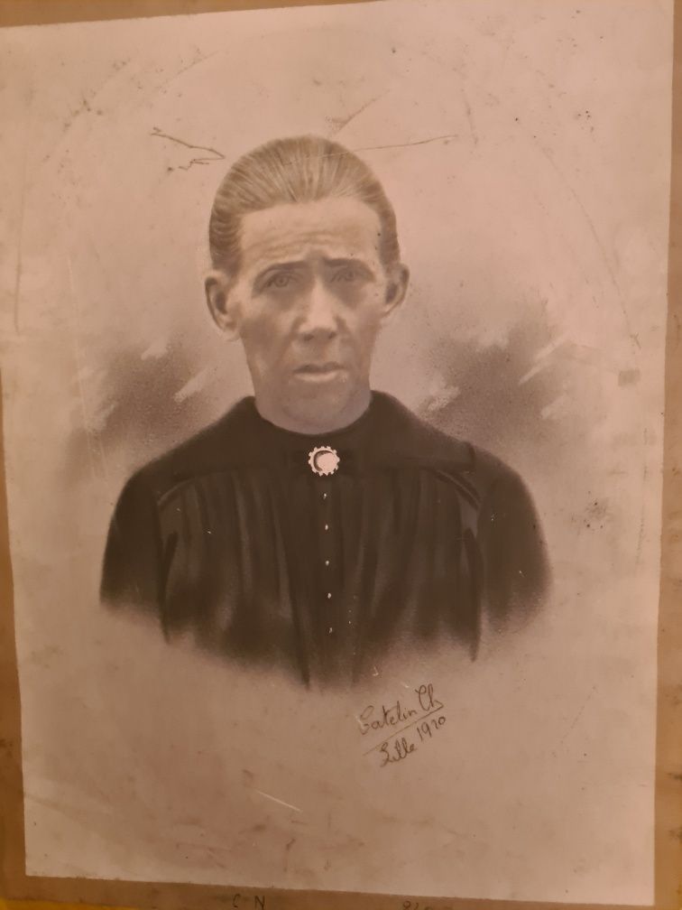 Fotografia antiga pintada 1920 Lille