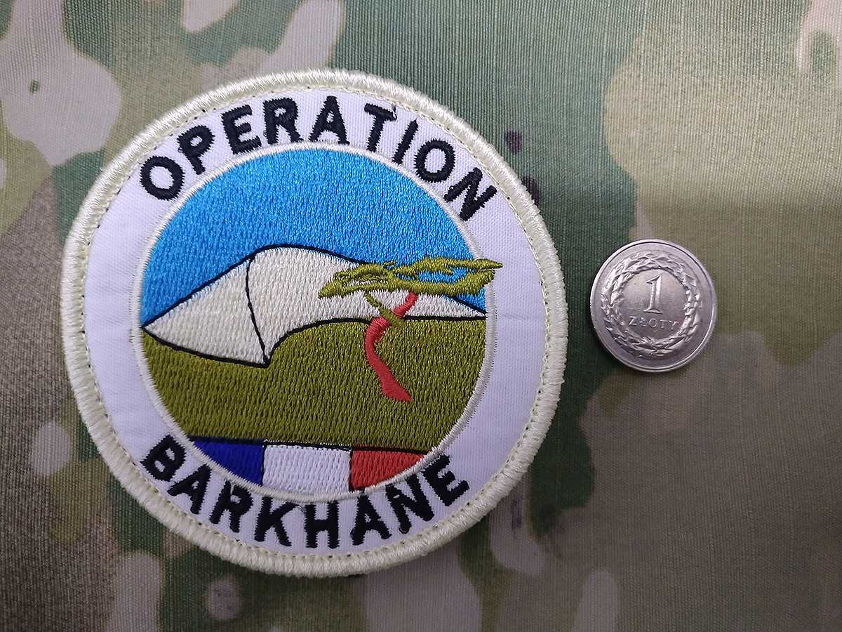 Naszywka Operacja Barkhane Francja rzep velcro z tyłu
