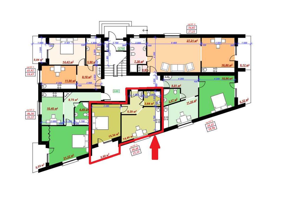 Квартира в Східниці в новобудові, 2 поверх. Будинок №4. Розстрочка