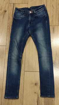 Spodnie jeansy dżinsy rurki dziewczęce 128