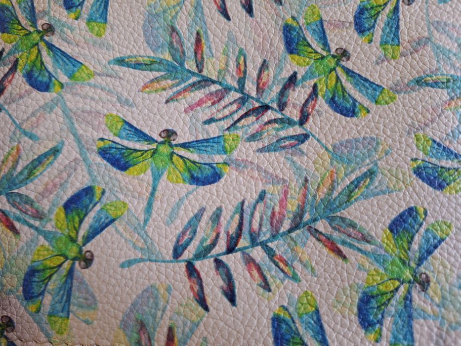 Mięta Torba Skórzana De Luxe Morskie Ważki Unikat