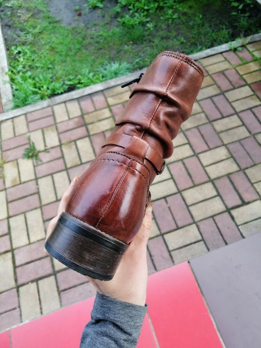 Черевики жіночі 5th Avenue, осінньо-весінні, 38 розмір, руда шкіра