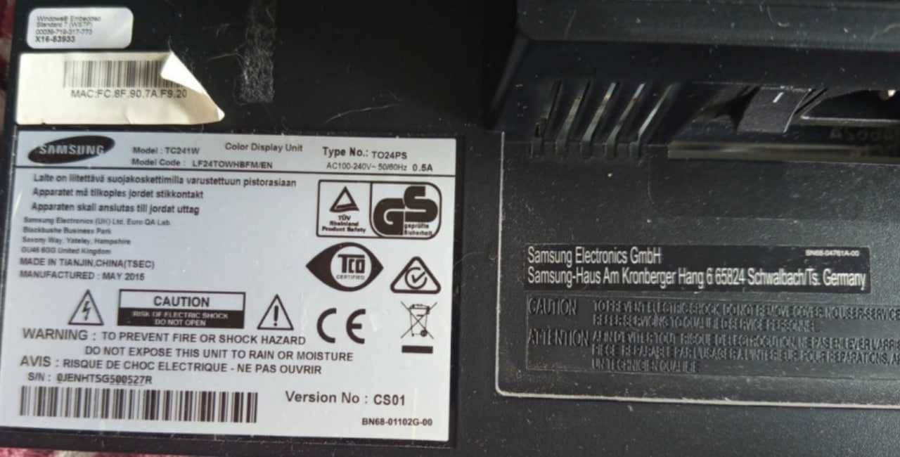 Komputer i monitor  Samsung TC241W – 24" + komputer z SSD