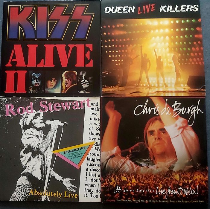 Płyta winyl- 2x LP Queen v Kiss v Rod Stewart v Chris de burgh