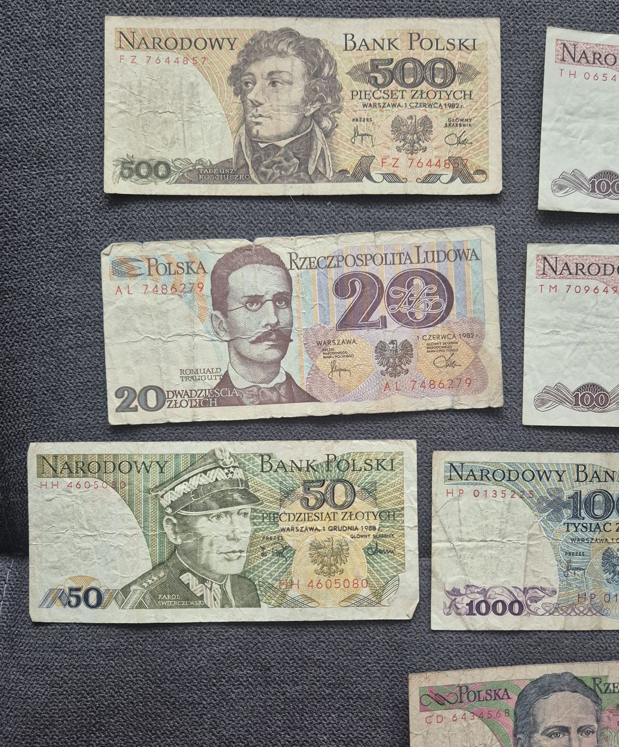 Zestaw banknotów kolekcjonerskich 11 sztuk