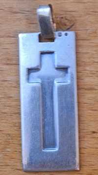 Pingente em prata Águia 835, cruz em placa
