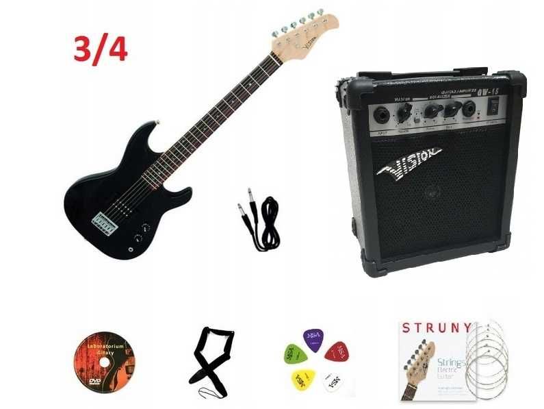 Gitara elektryczna 3/4 + wzmacniacz + gratisy sklep Ursynów