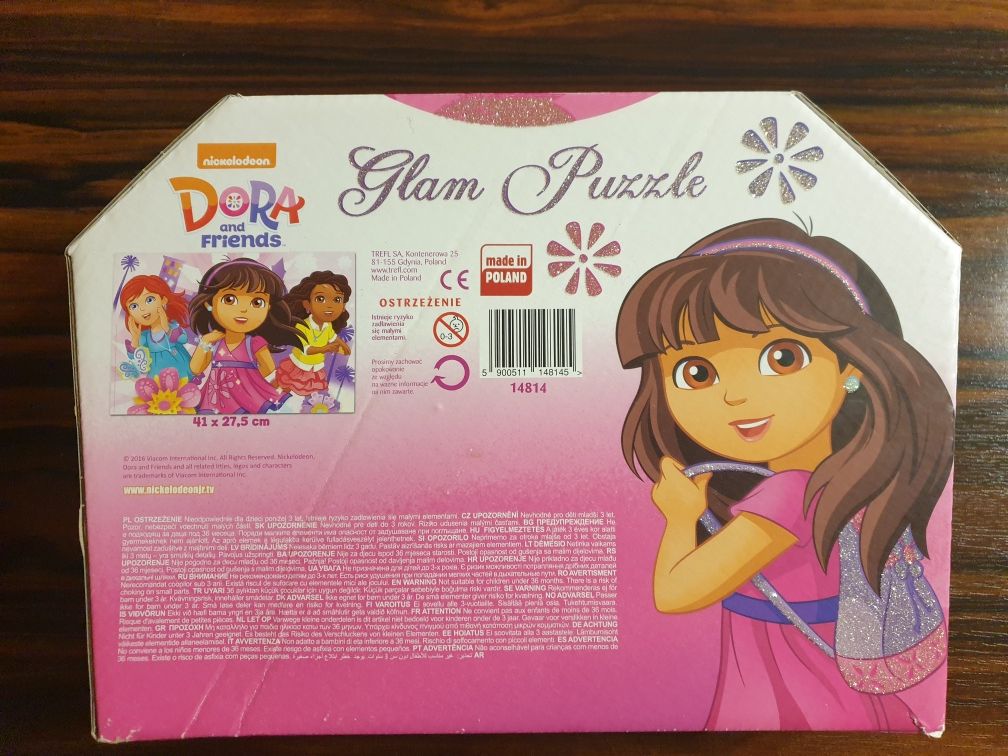 Puzzle z brokatem Dora and Friends