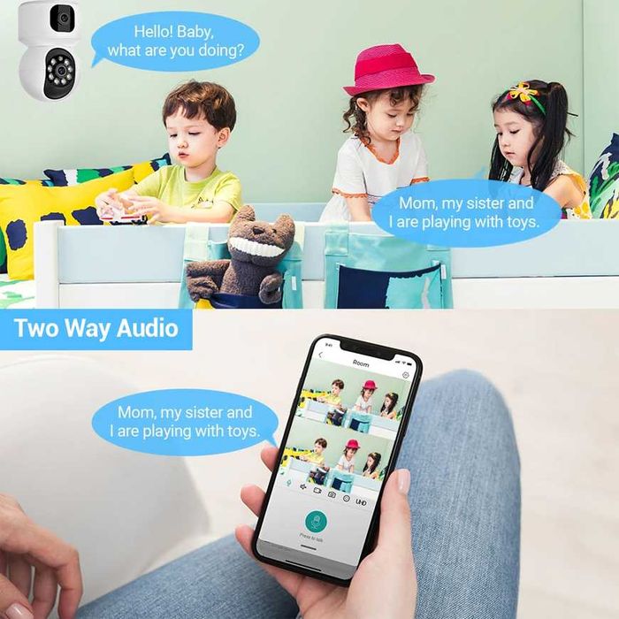 NIANIA KAMERA IP OBROTOWA 2 obiektywy WIFI 6MP podgląd na telefonie ‼️