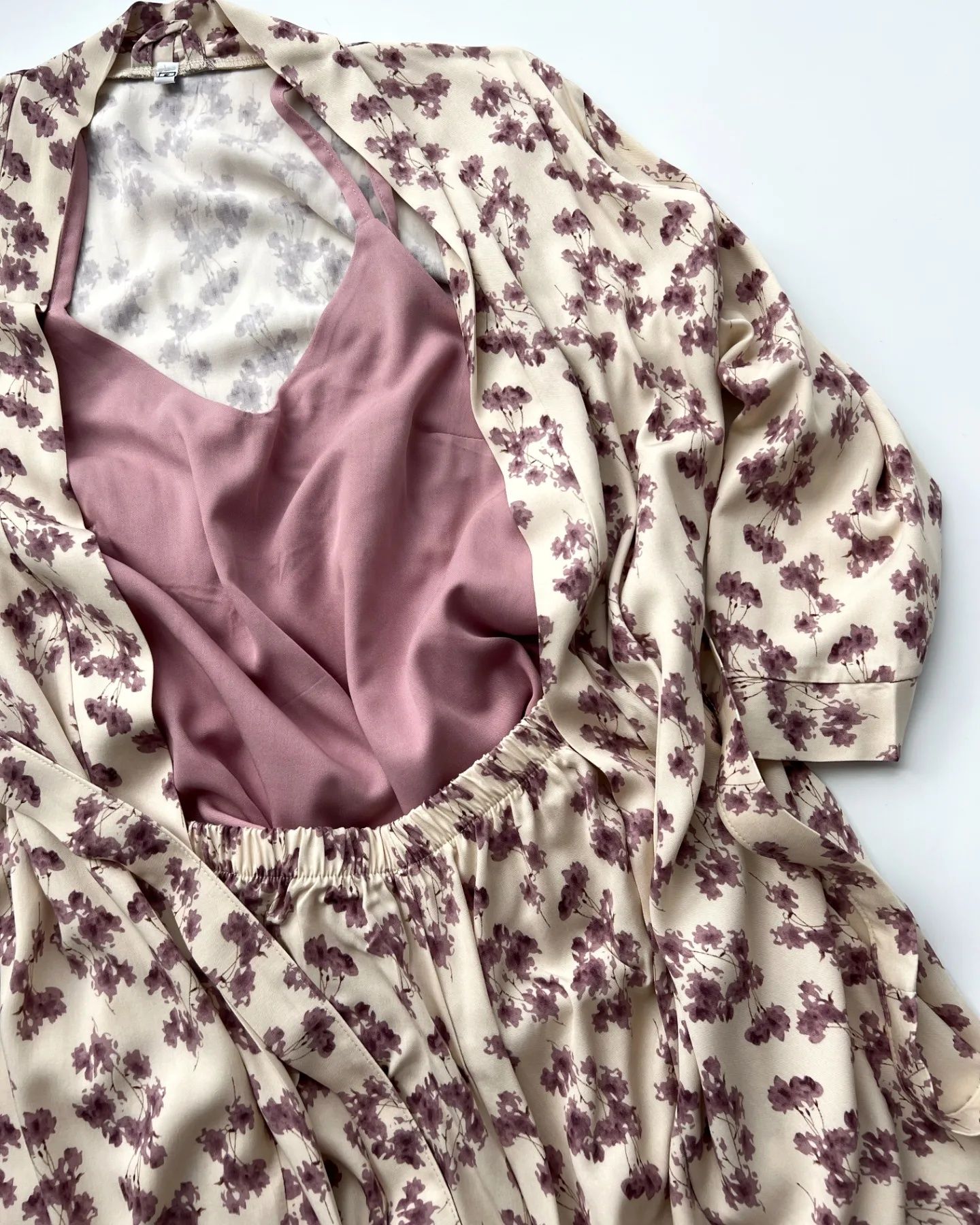 Піжама нічна сорочка халат штапель віскоза рожевий блакитний пеньюар
