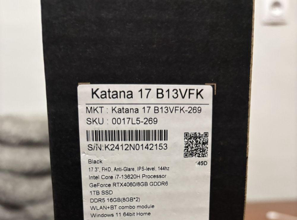 Продаю ноутбук Msi rtx4060