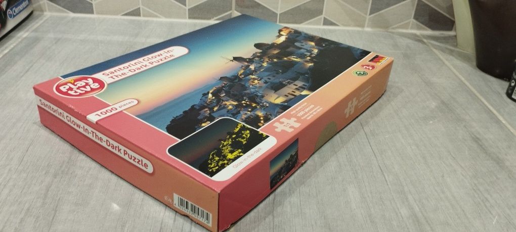 Puzzle NOWE 1000 elementów świecące w ciemnościach Santorini NOWE