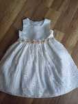 Sukienka biała koronkowa 92 98 princess 2 cinderela chrzest