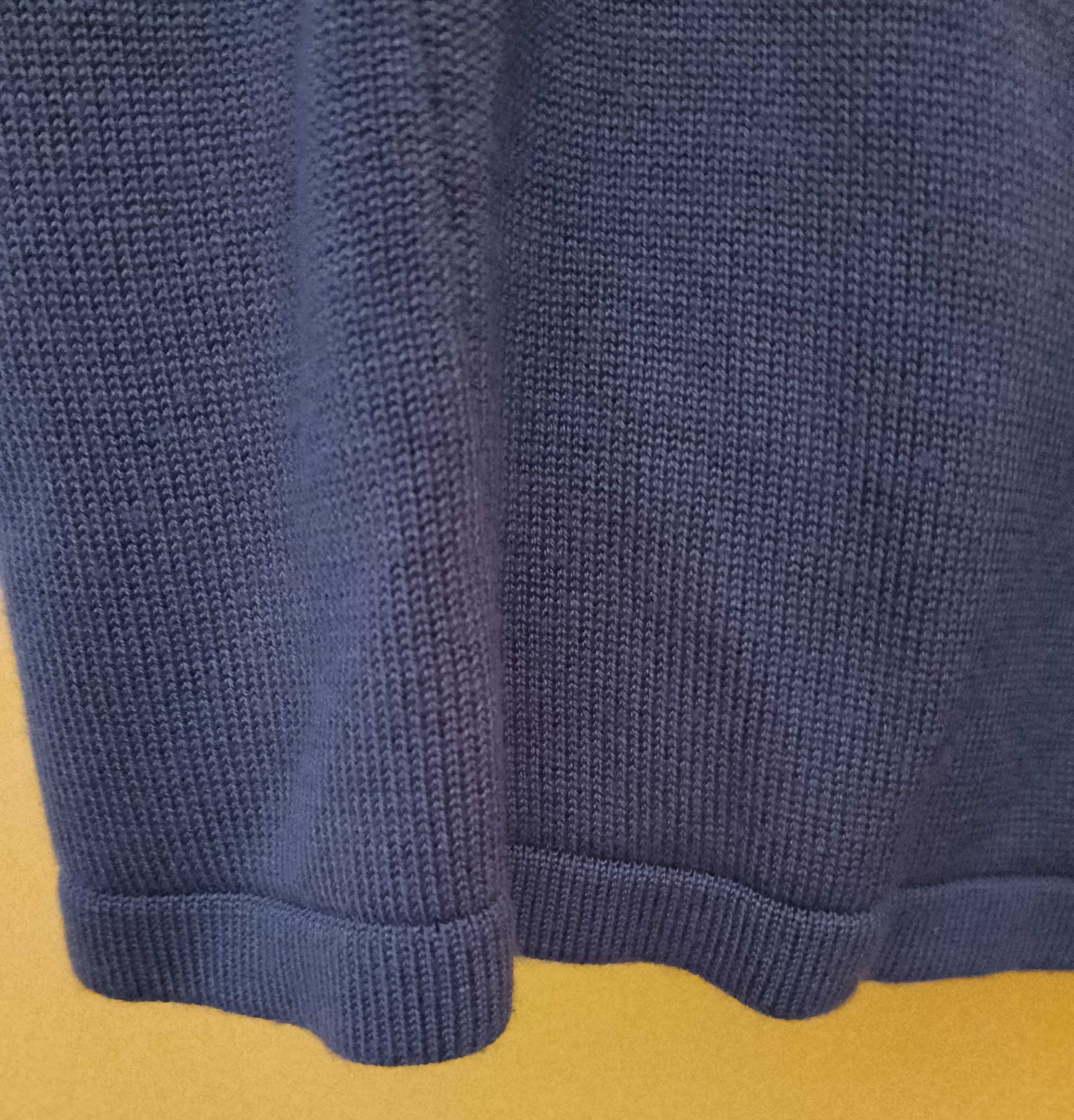 nowy sweter 34/36 XS S kardigan narzutka niebieski