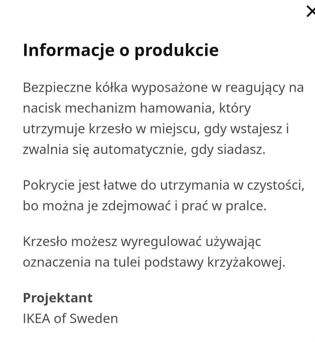 Dziecięce krzesło biurowe Vimund Ikea