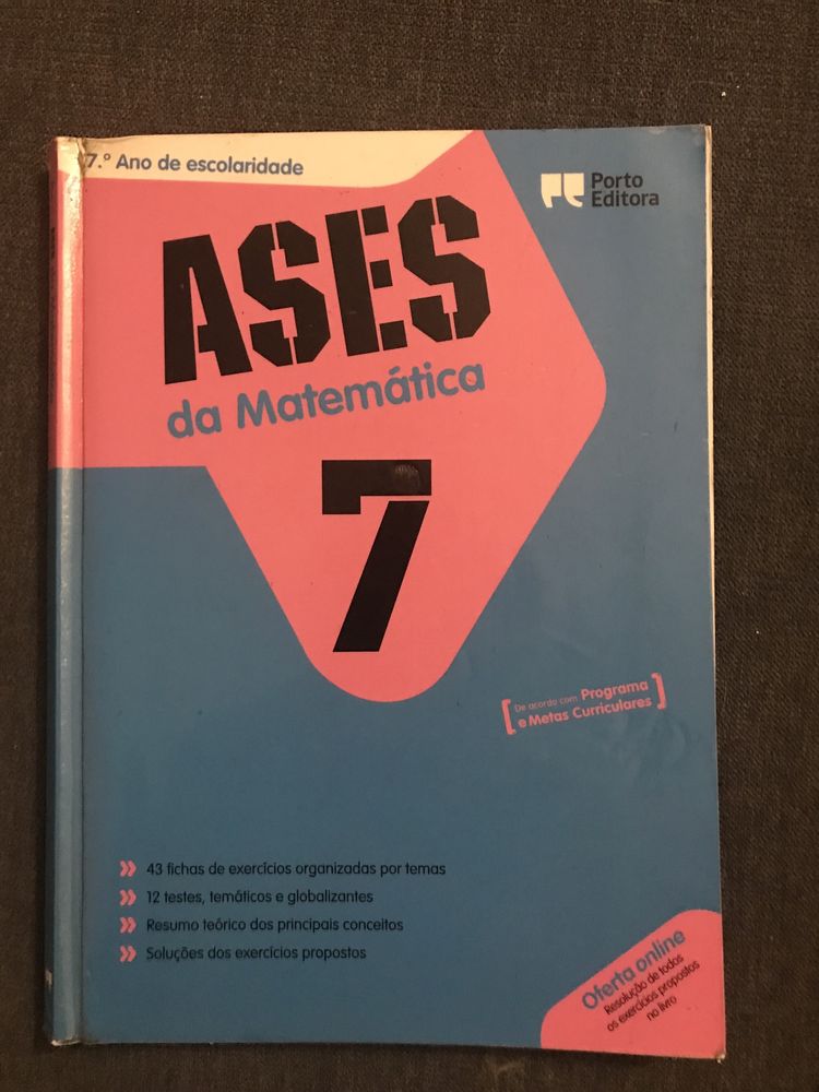 Livro de exercícios de matemática 7.º ano