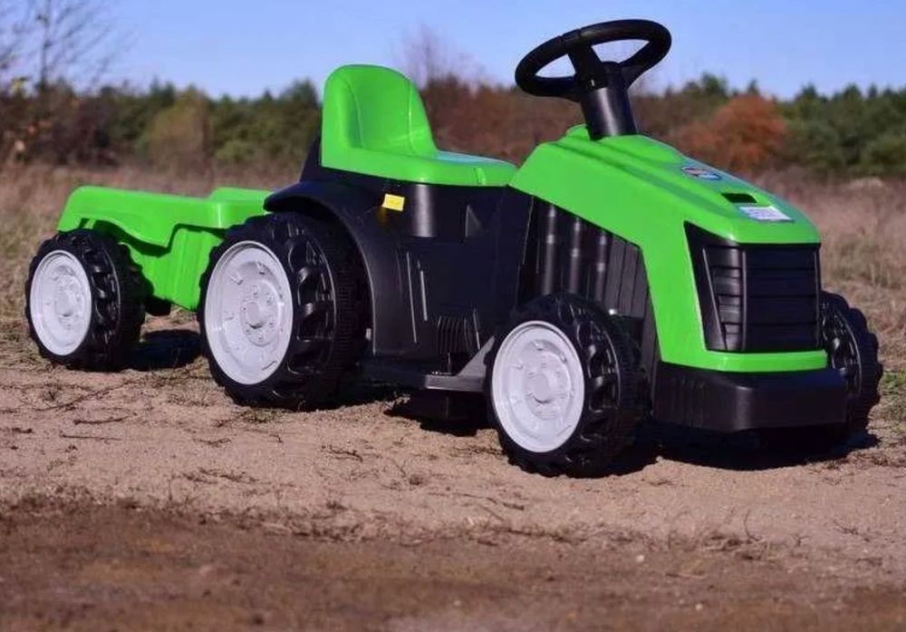 TRAKTOR na akumulator z przyczepką dla dzieci traktorek zestaw do 30kg