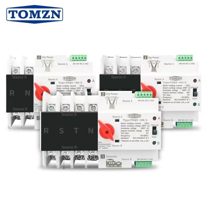 АВР GEYA G2R 63A Tomzn TOQ5 125А 2Р 4Р Автомат введення резерву