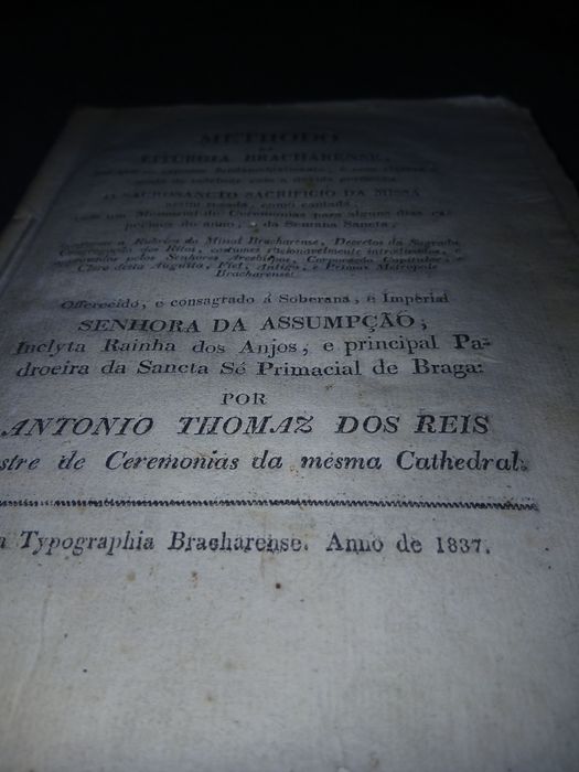 Antigo livro Religioso Ano 1837