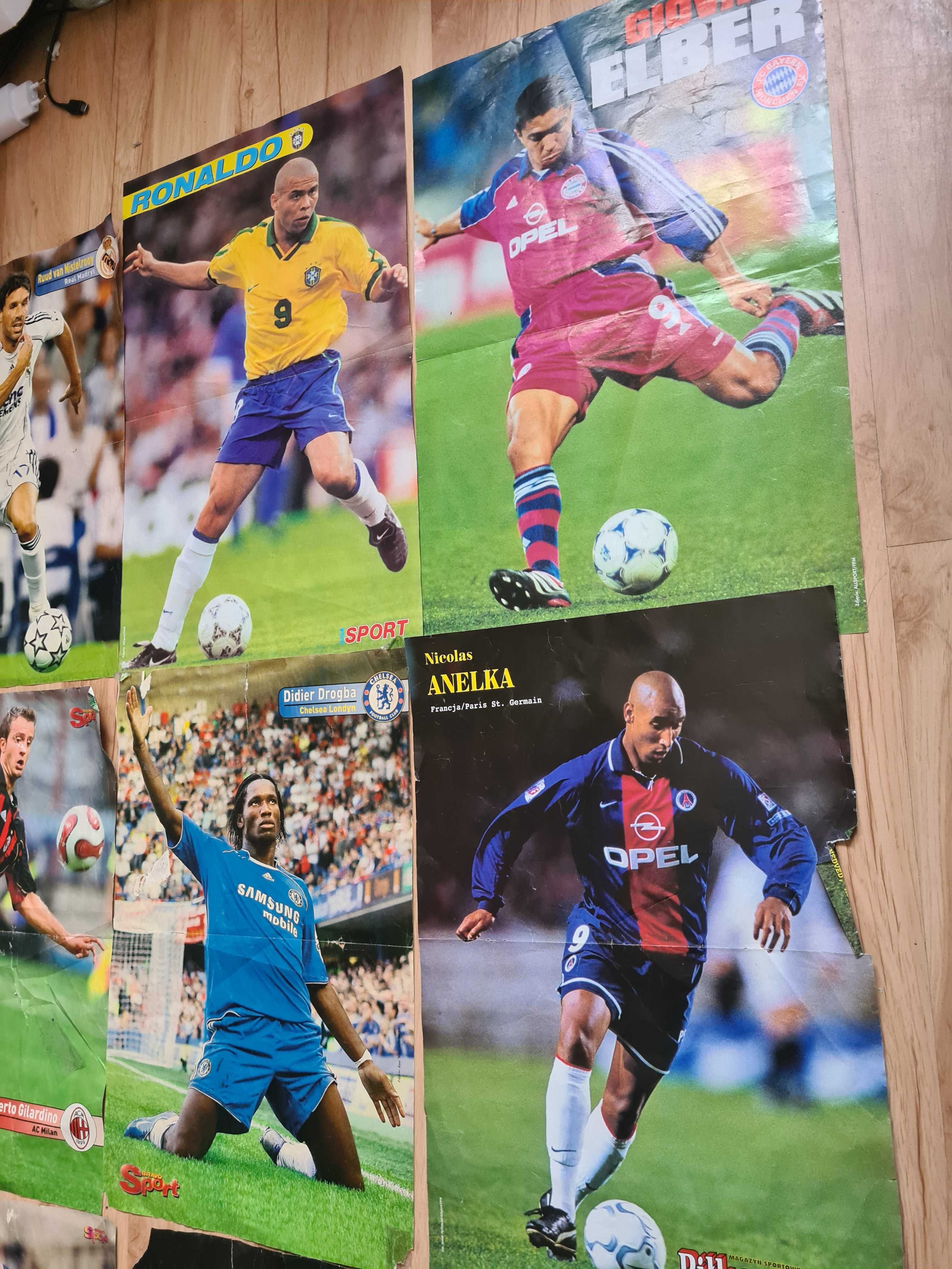 Mega zestaw plakaty ronaldo anelka drogba pirlo ronaldinho
