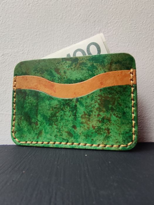 Cardholder DEM/2 dwukolorowy ręcznie skórzany