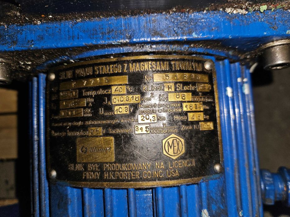 Wamel K 7715 silnik prądu stałego CNC frezarka tokarka serwo servo DC