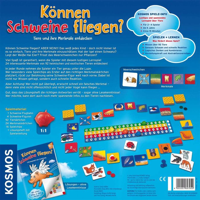 Развивающая игра Умеют ли свинки летать? Können Schweine fliegen?