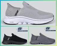 Мужские летние кроссовки СКЕТЧЕРС (skechers) без шнурка сквозная сетка