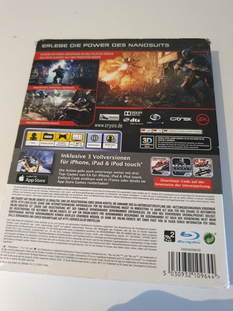 Oryginalna Gra Crysis 3 Hunter Edition PlayStation PS 3