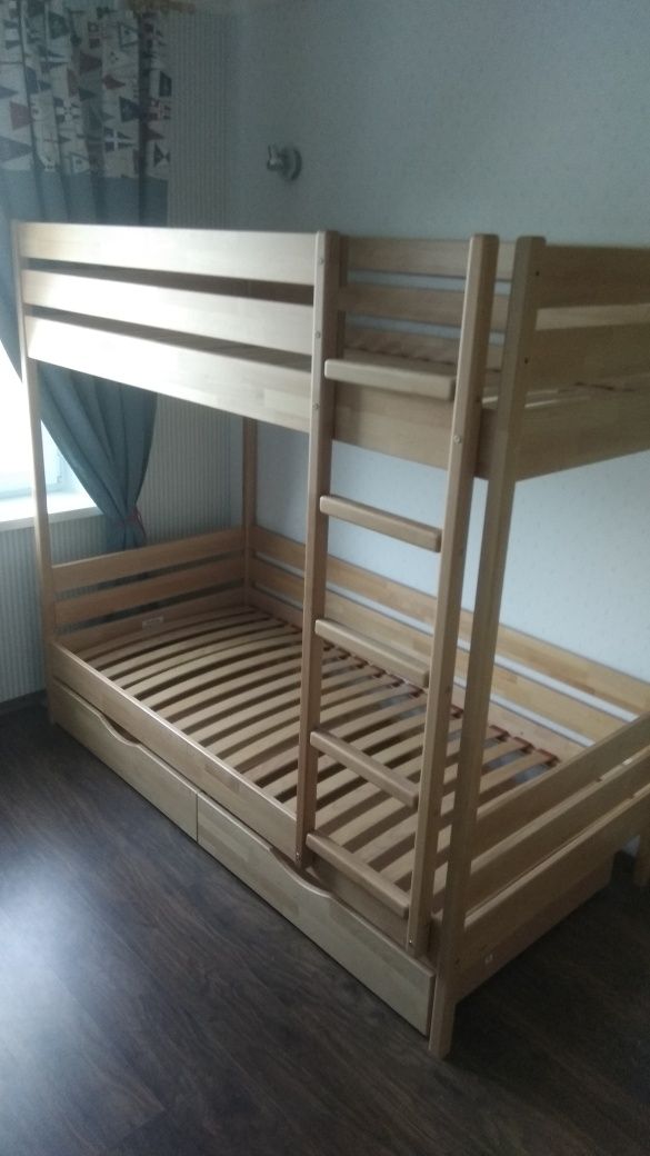 Кровать двухъярусная деревянная Дуэт