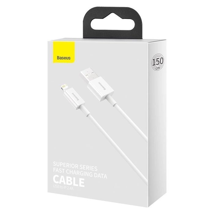 Baseus Superior kabel USB - Lightning 2,4A 1,5m Biały