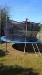 Trampolina ogrodowa 366cm kompletna, zadbana, gotowa do użytku