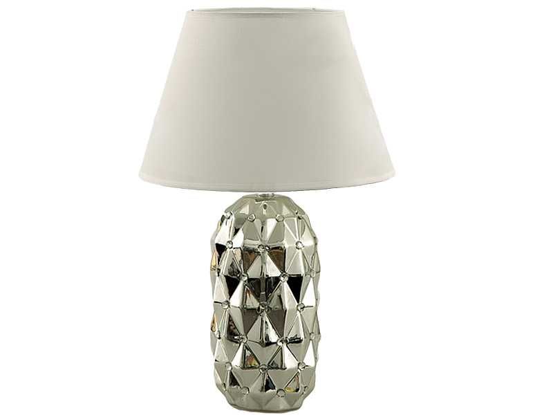 Lampka nocna do salonu sypialni srebrna lampa stołowa na biurko