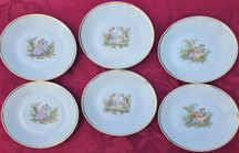 Komplet 6 talerzy porcelanowych z Chodzieży