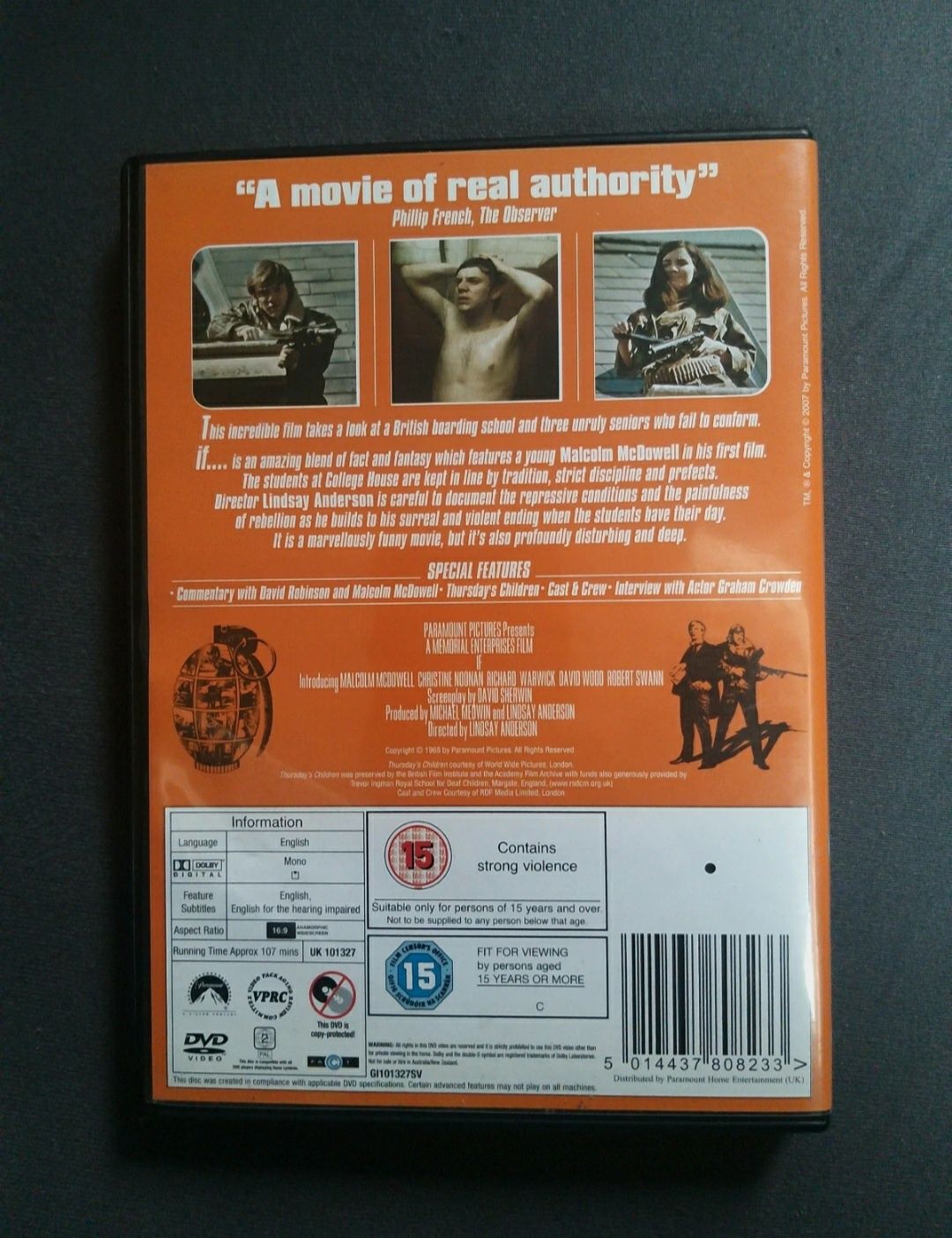 Film "IF..." reż. Lindsay Anderson DVD brak PL