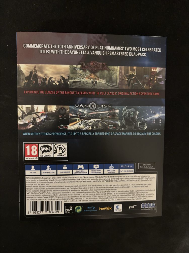 Bayonetta and vanquish anniversary ps3