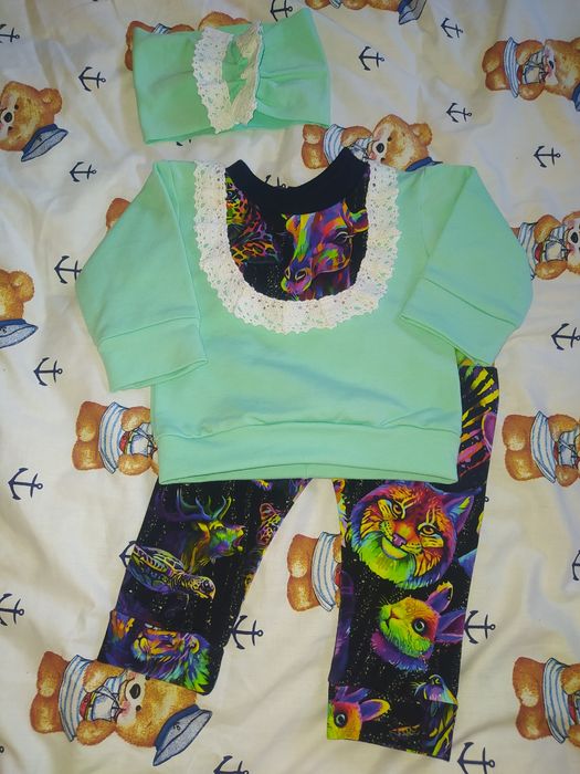 Komplecik Handmade dziewczynka 62 cm