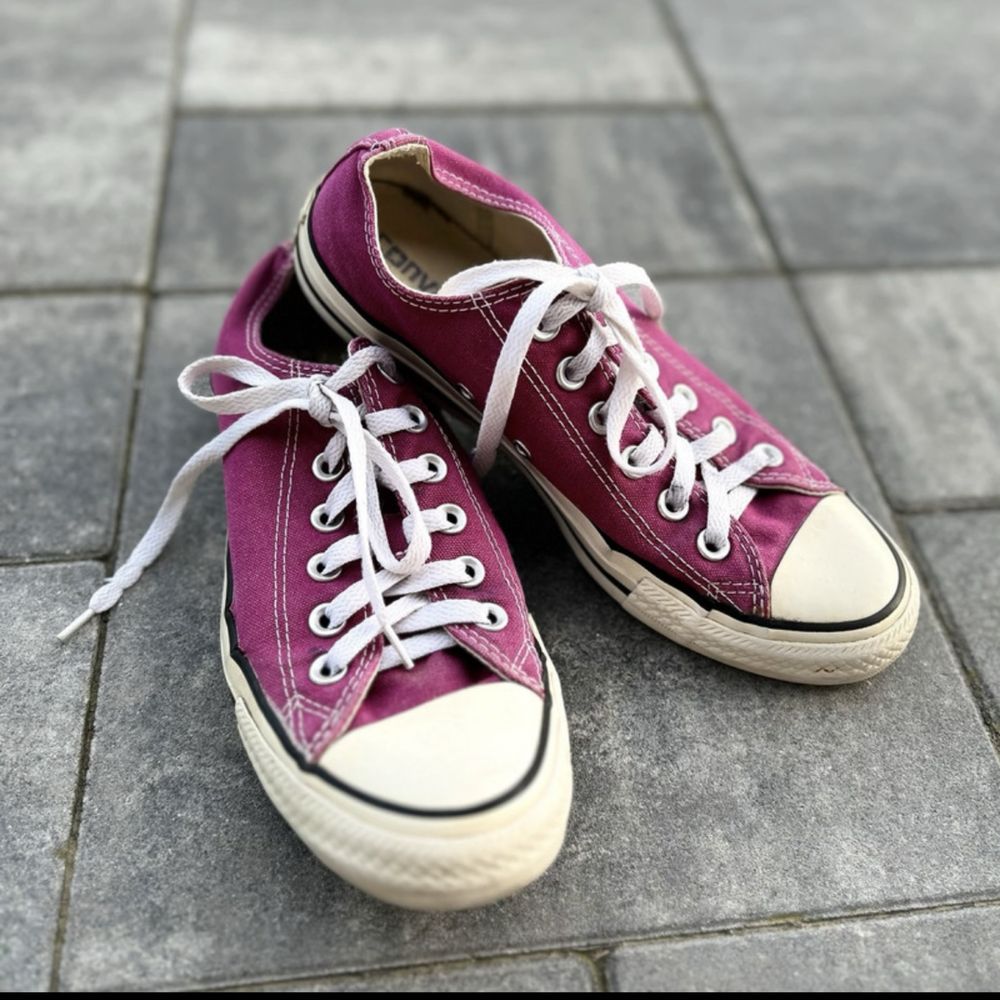 Bordowe różowe converse trampki 39 24,5cm