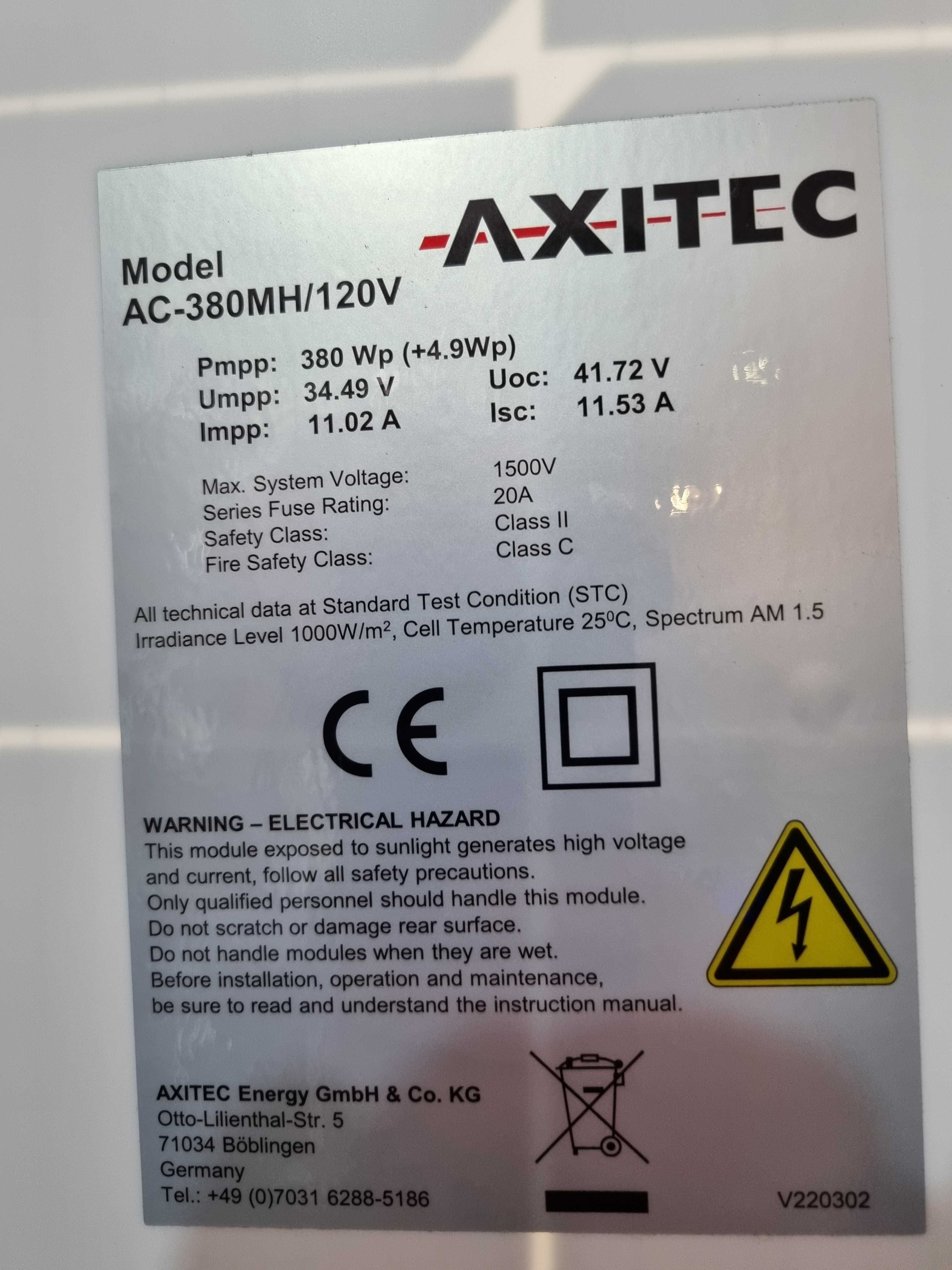 Moduł Panele Fotowoltaiczne  AXITEC AC-380MH/120V