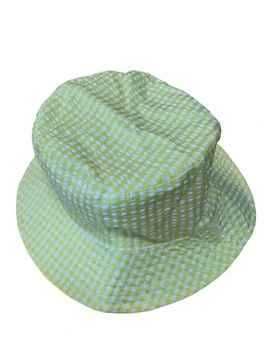 Kapelusz bucket PIECES żółta kratka one size