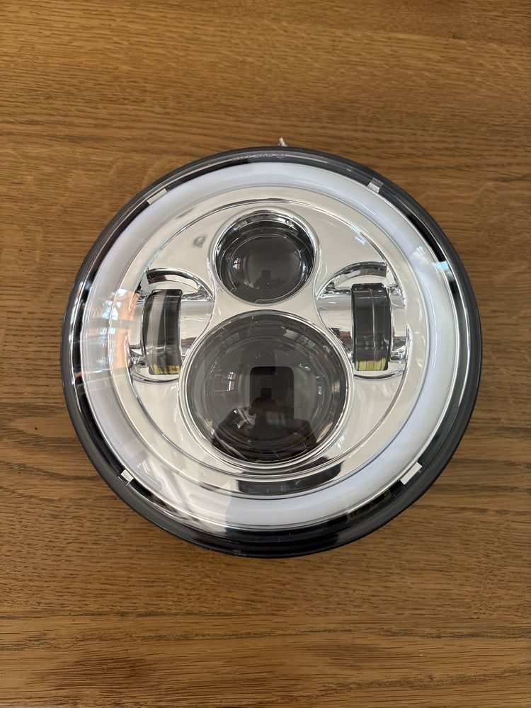 Lampa Led 7'' mocowanie plus Lithbary 4,5 Harley, Yamaha, Honda Suzuki