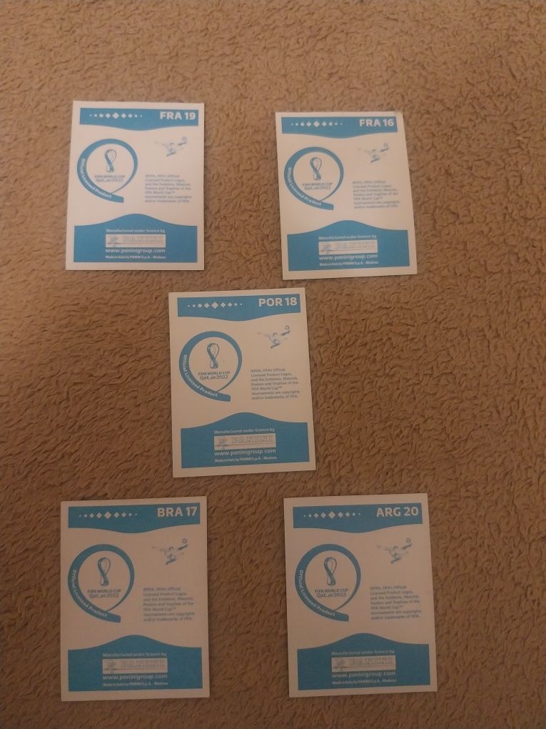 Lote 5 cromos catar 2022