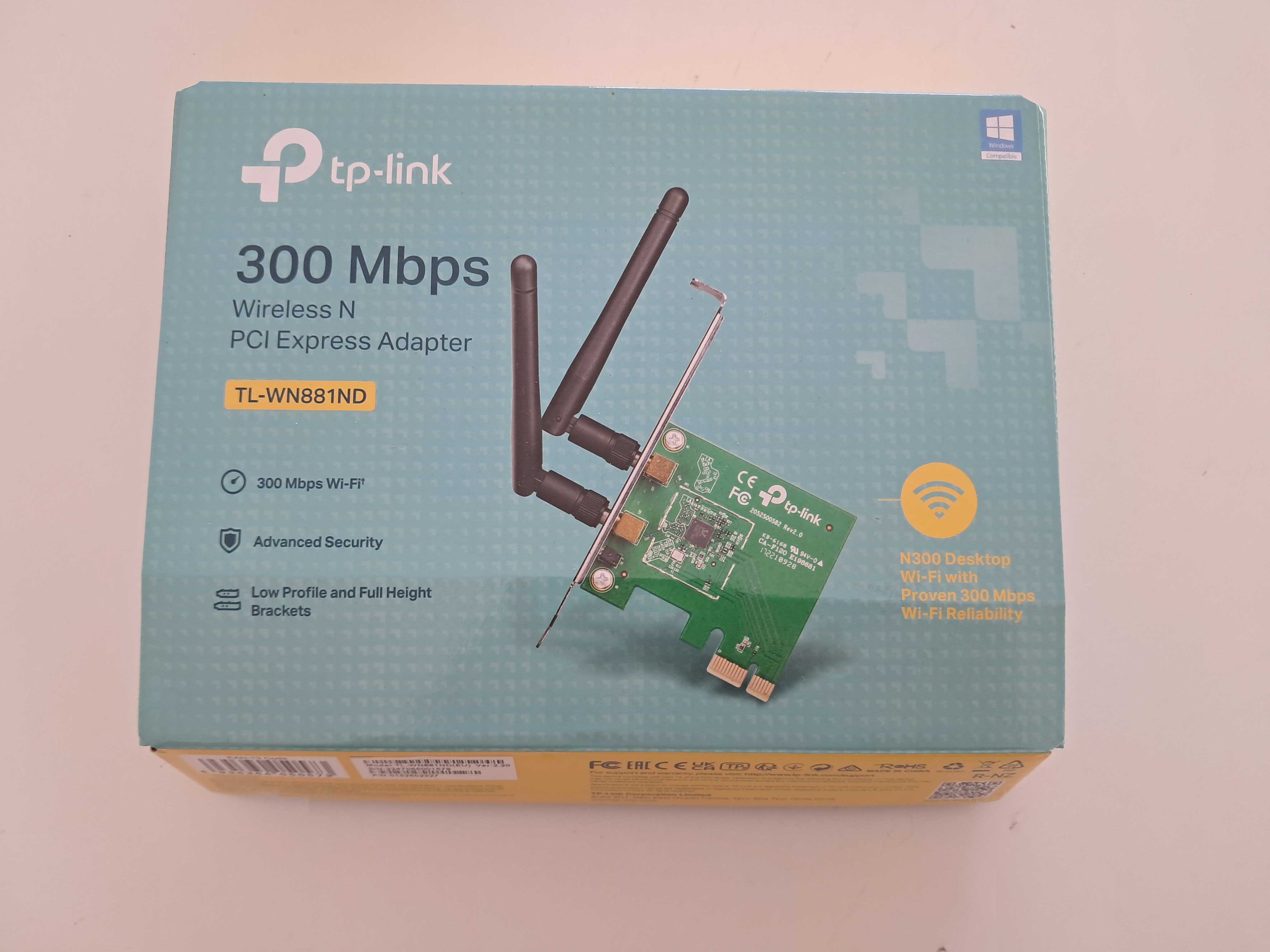 Placa de Rede TP-Link TL-WN881ND 300Mbps Wireless N PCI Express
