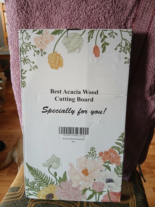 deska do krojenia z drewna akacjowego z uchwytem, drewniana deska