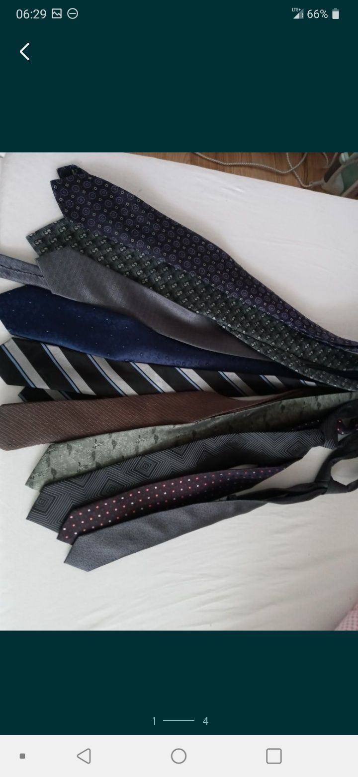 Zestaw krawatów jedwab i polyester